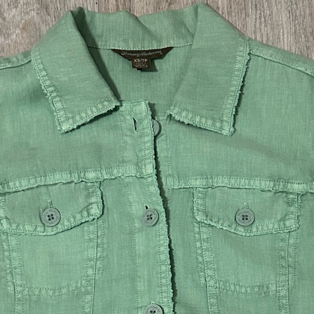 LIKE NEW! Women's Tommy Bahama Palms Linen Jacket - XS - Picture 2 of 15